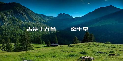 古诗十九首 迢迢牵牛星